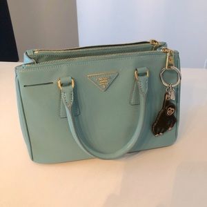 Authentic Prada Saffiano Luxe Tote in Turchese